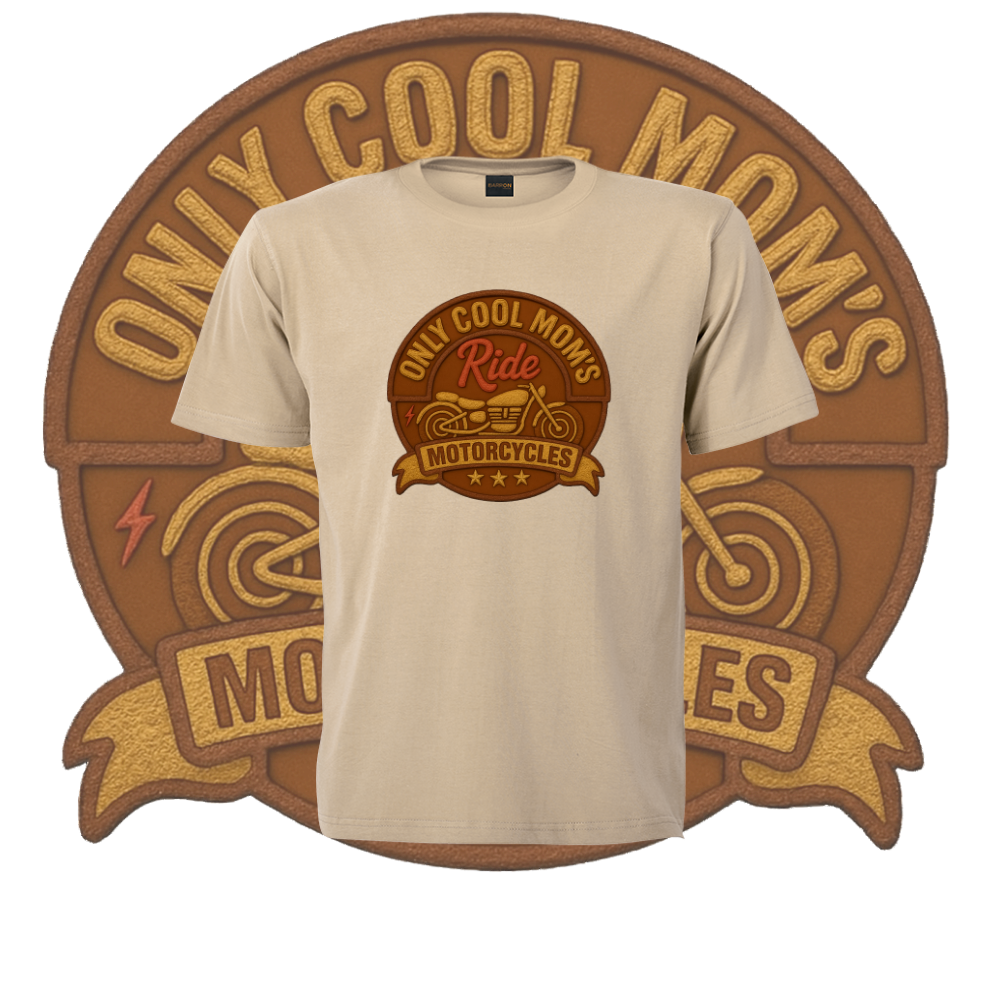 Only Cool Mom’s Motorcycle Crest Tee - Image 2