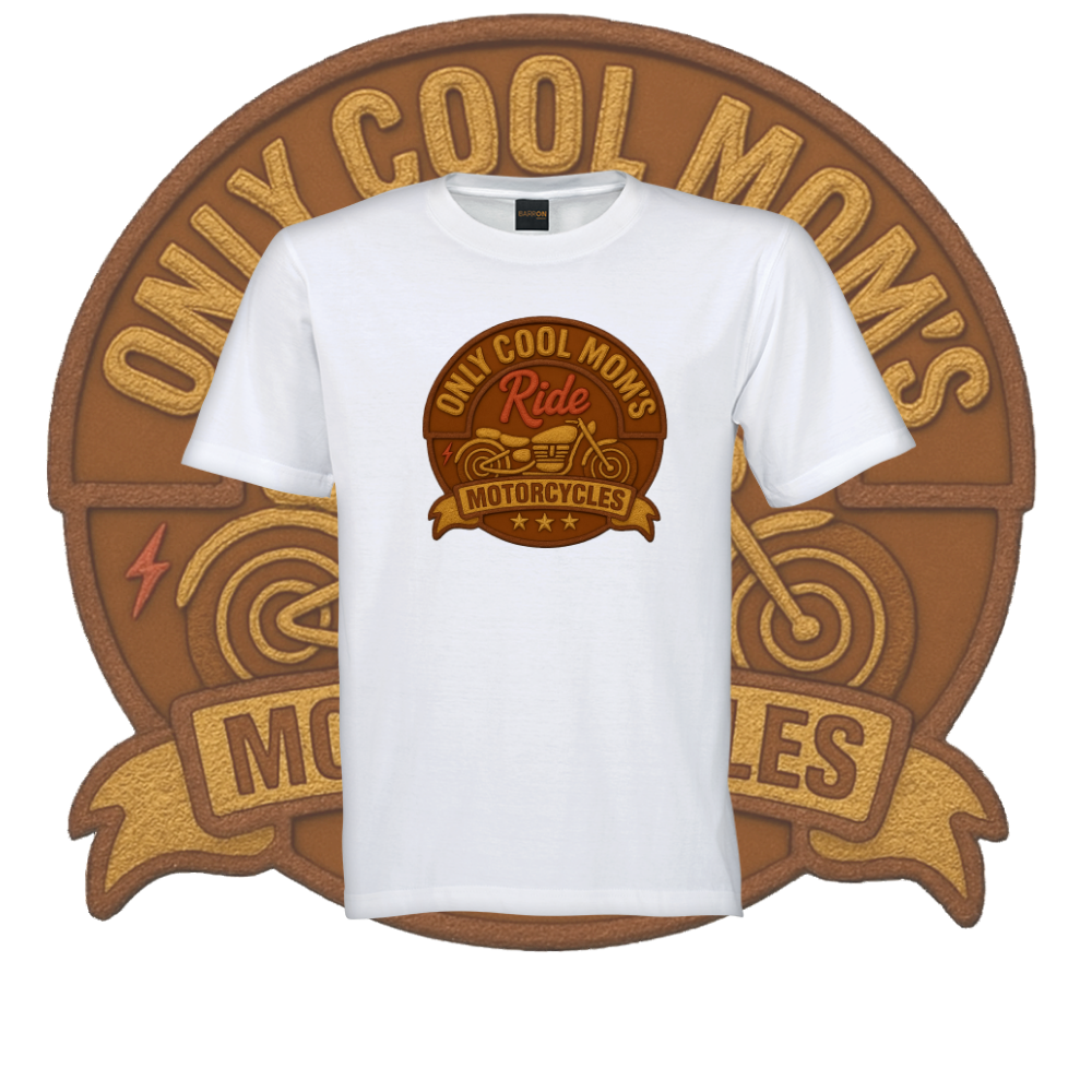 Only Cool Mom’s Motorcycle Crest Tee - Image 13
